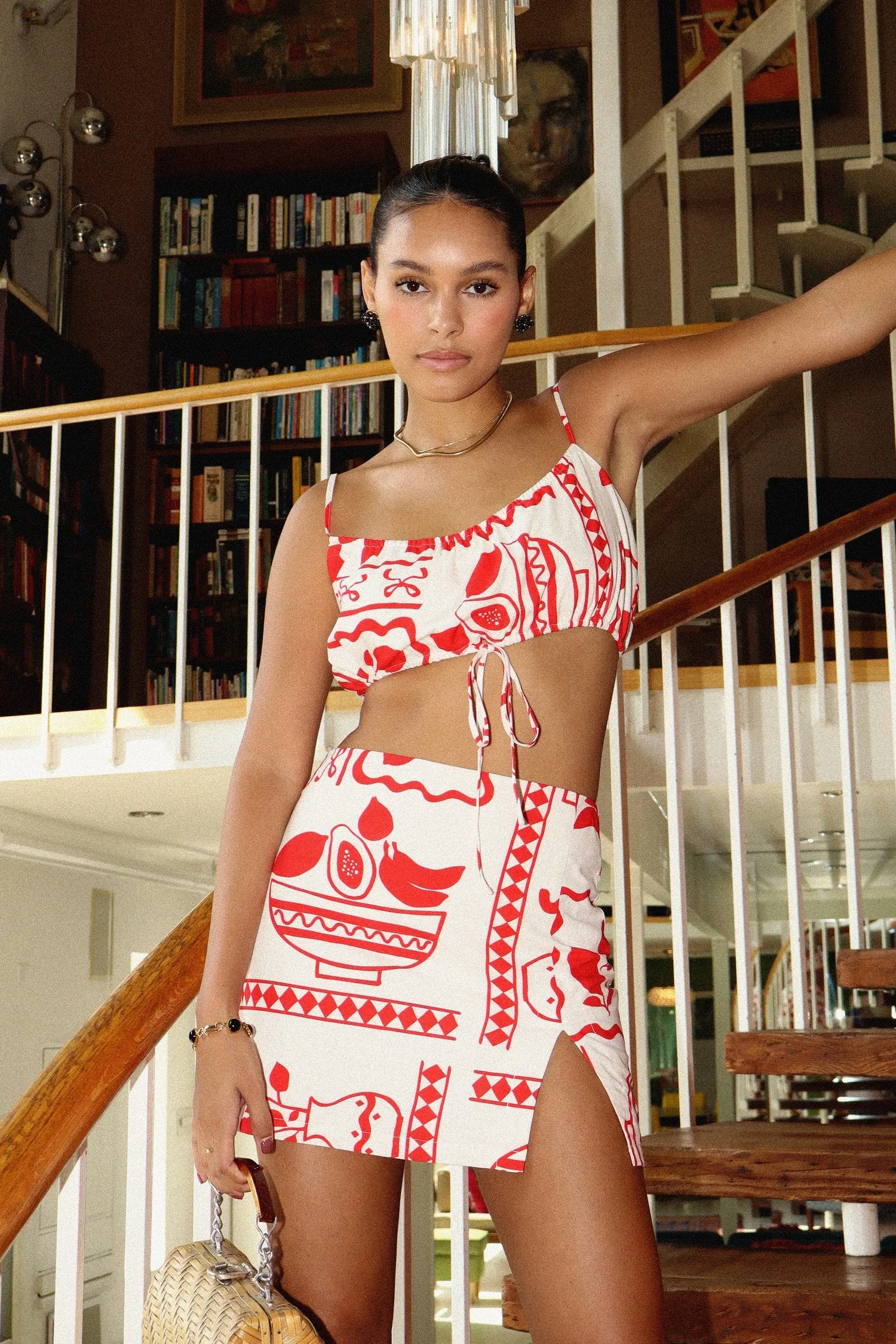 Summer Home Printed Crop Top sold by Brightside Boutique product image thumbnail 4