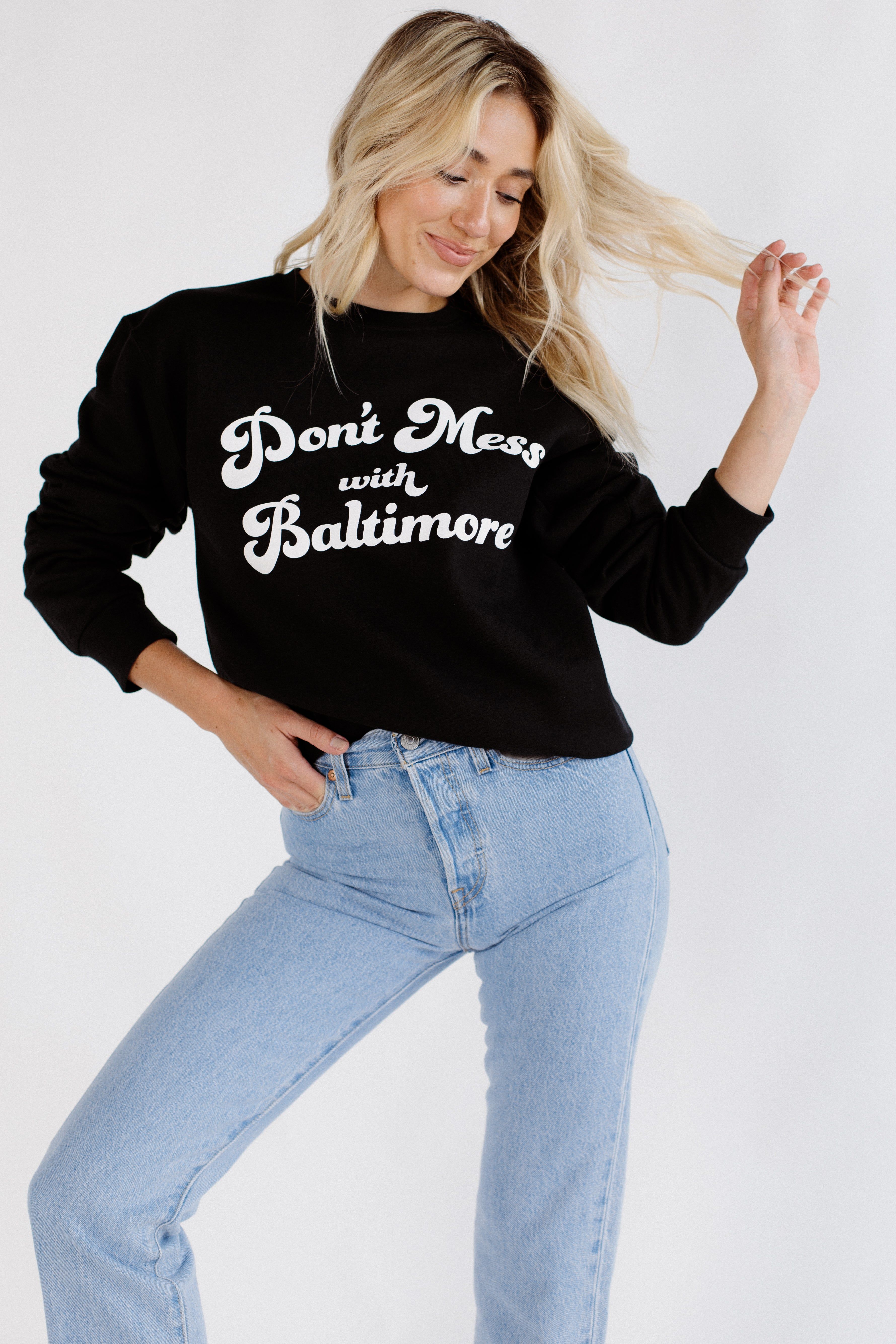 Don't Mess With Baltimore Crewneck by Brightside sold by Brightside Boutique product image thumbnail 5