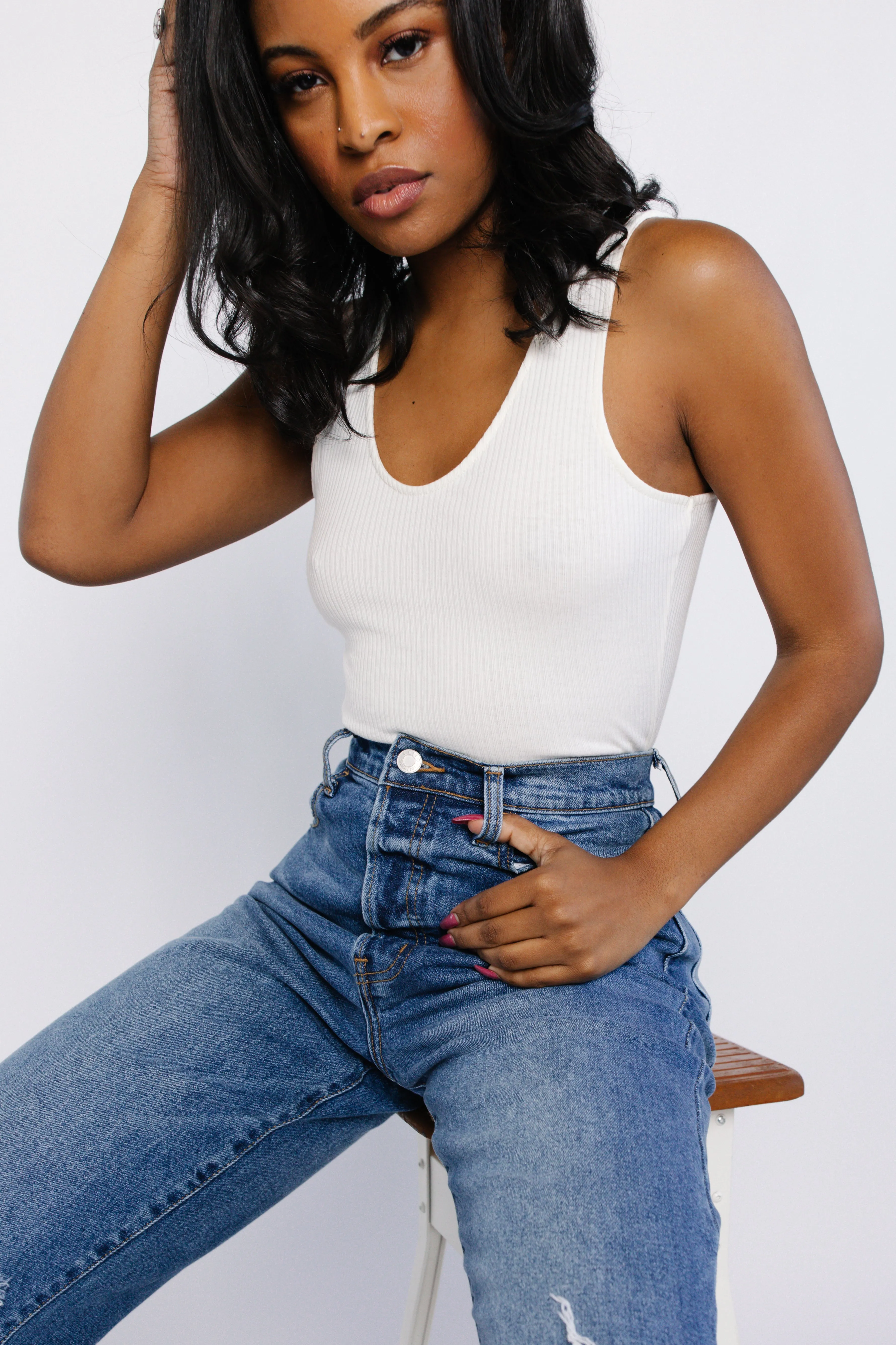 One I Want Ribbed Bodysuit sold by Brightside Boutique product image thumbnail 4