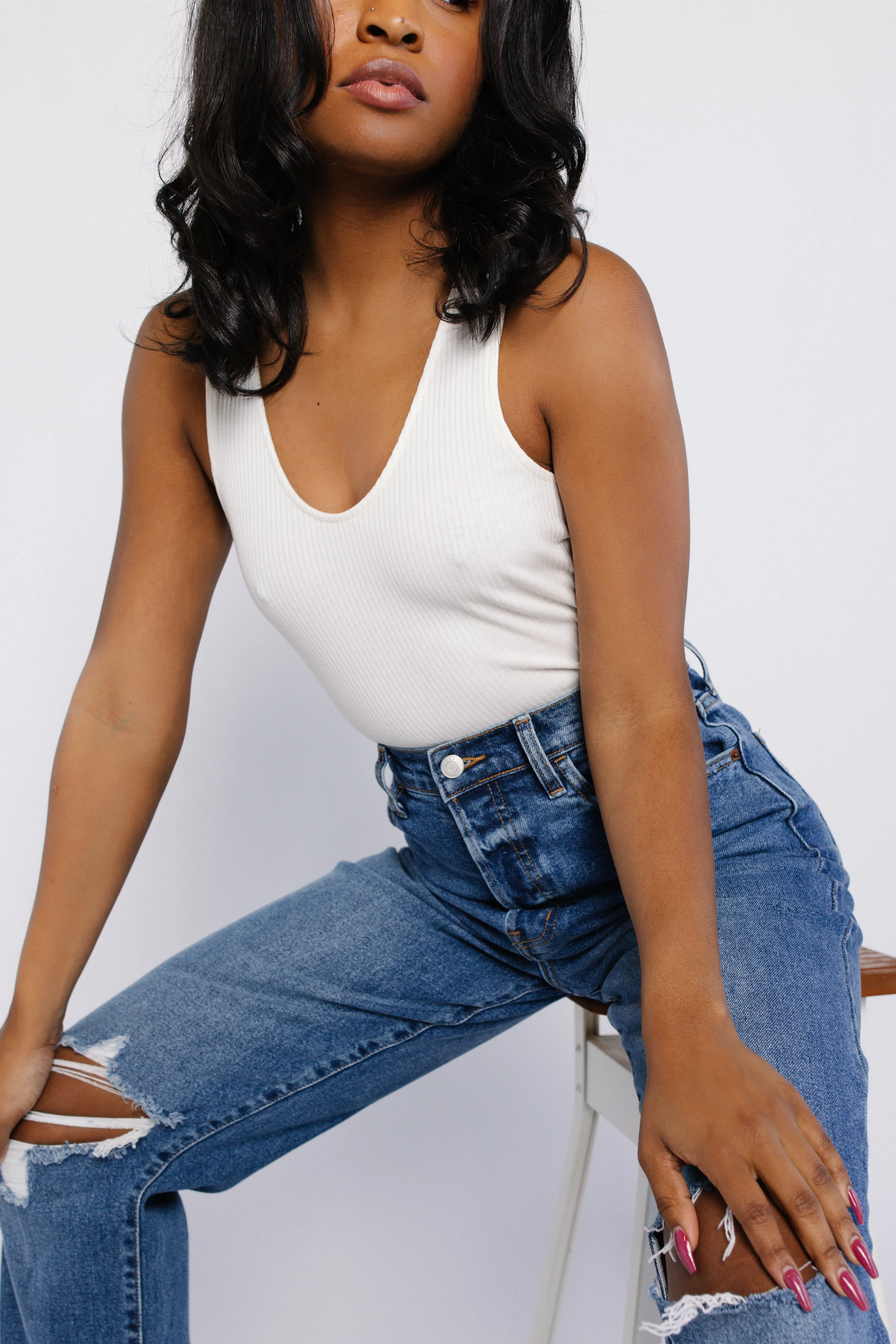 One I Want Ribbed Bodysuit sold by Brightside Boutique product image thumbnail 5