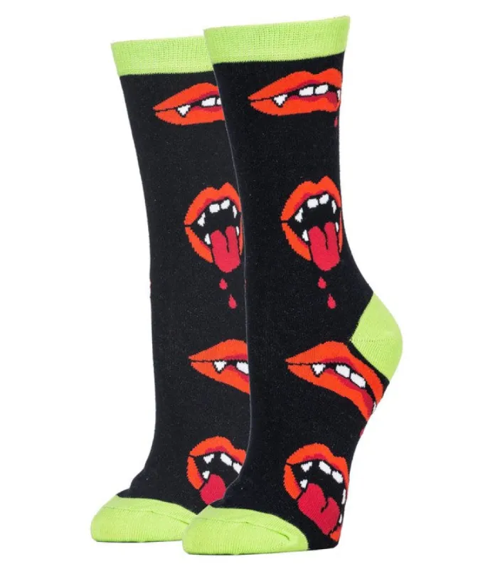 Ahhh Vampire Crew Socks sold by Brightside Boutique