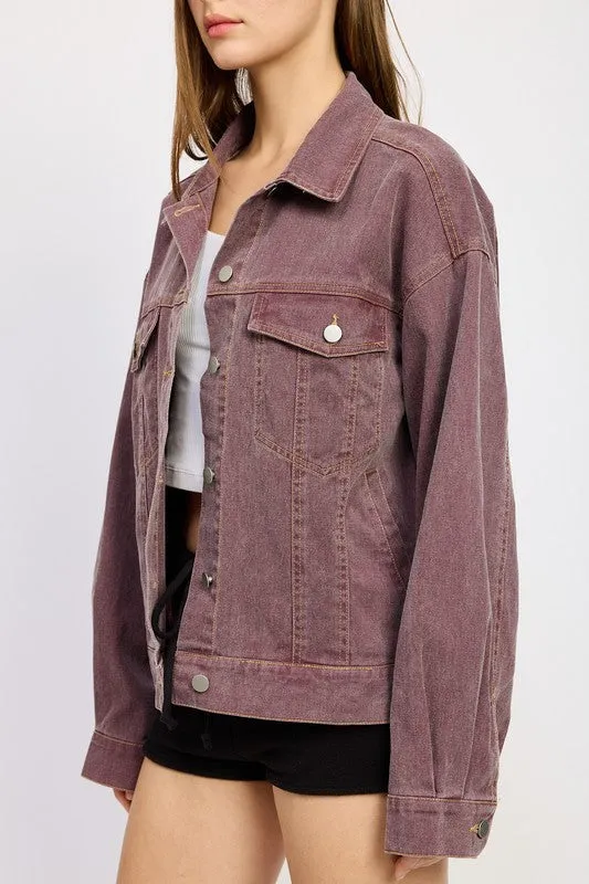 Autumnal Denim Shacket sold by Brightside Boutique product image thumbnail 2