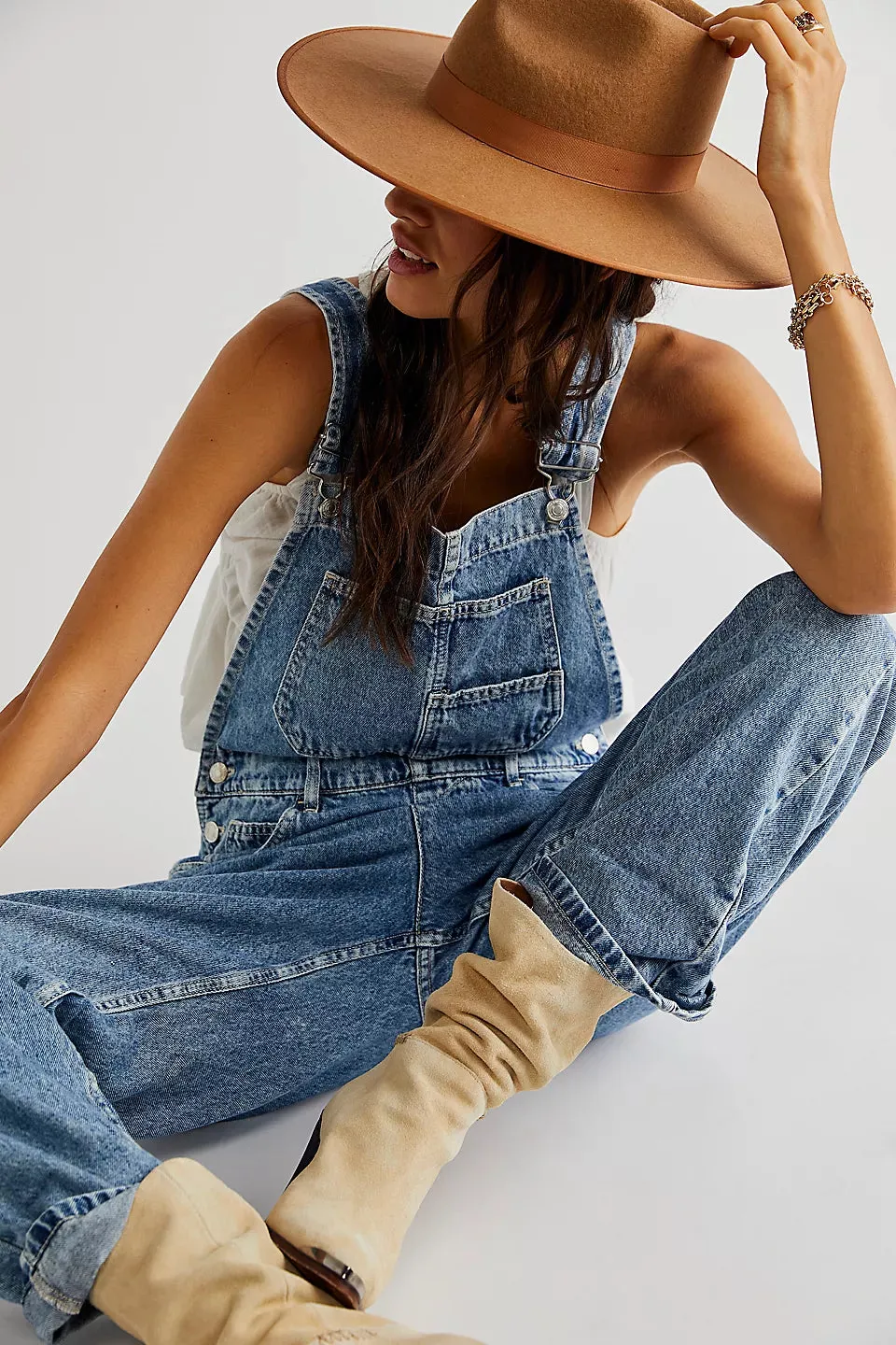 Free People We The Free Ziggy Denim Overall sold by Brightside Boutique product image thumbnail 4
