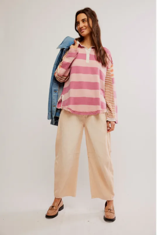 Free People Aster Stripe Tee sold by Brightside Boutique