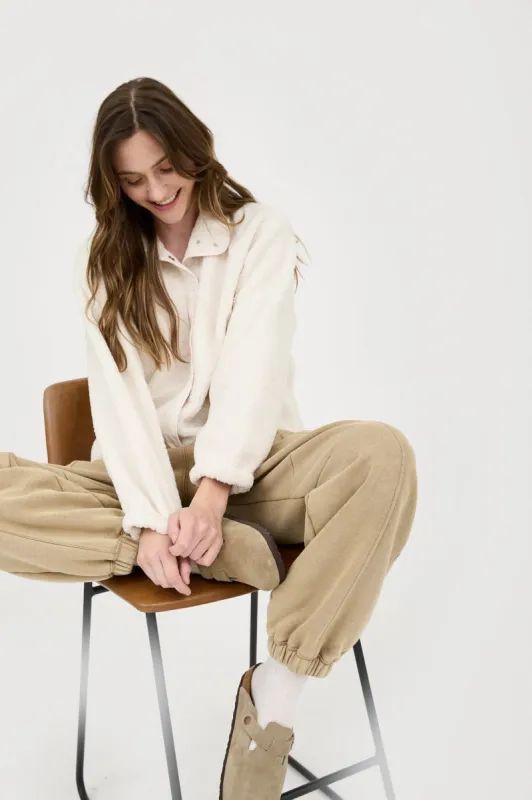 Buttoned Bliss Fleece Jacket sold by Brightside Boutique