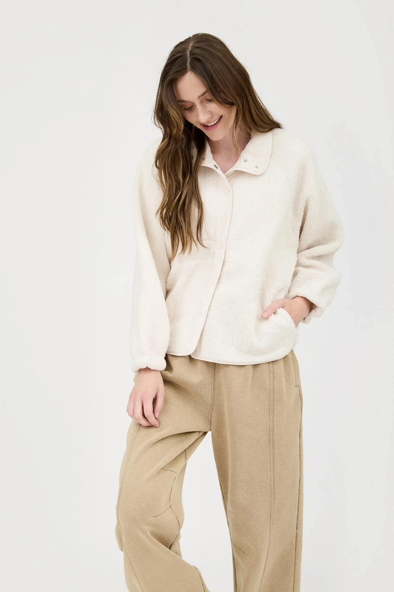 Buttoned Bliss Fleece Jacket sold by Brightside Boutique product image thumbnail 3