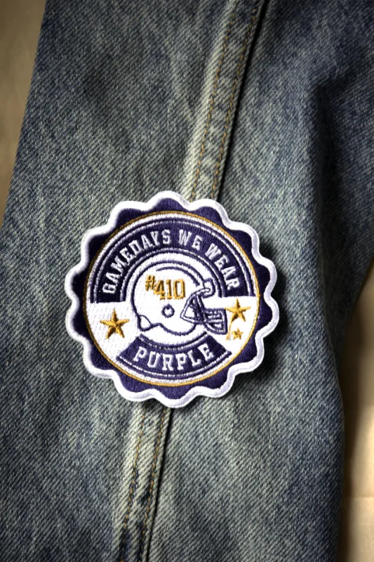 Brightside x R1A On Gamedays We wear Purple Patch made by Brightside Boutique