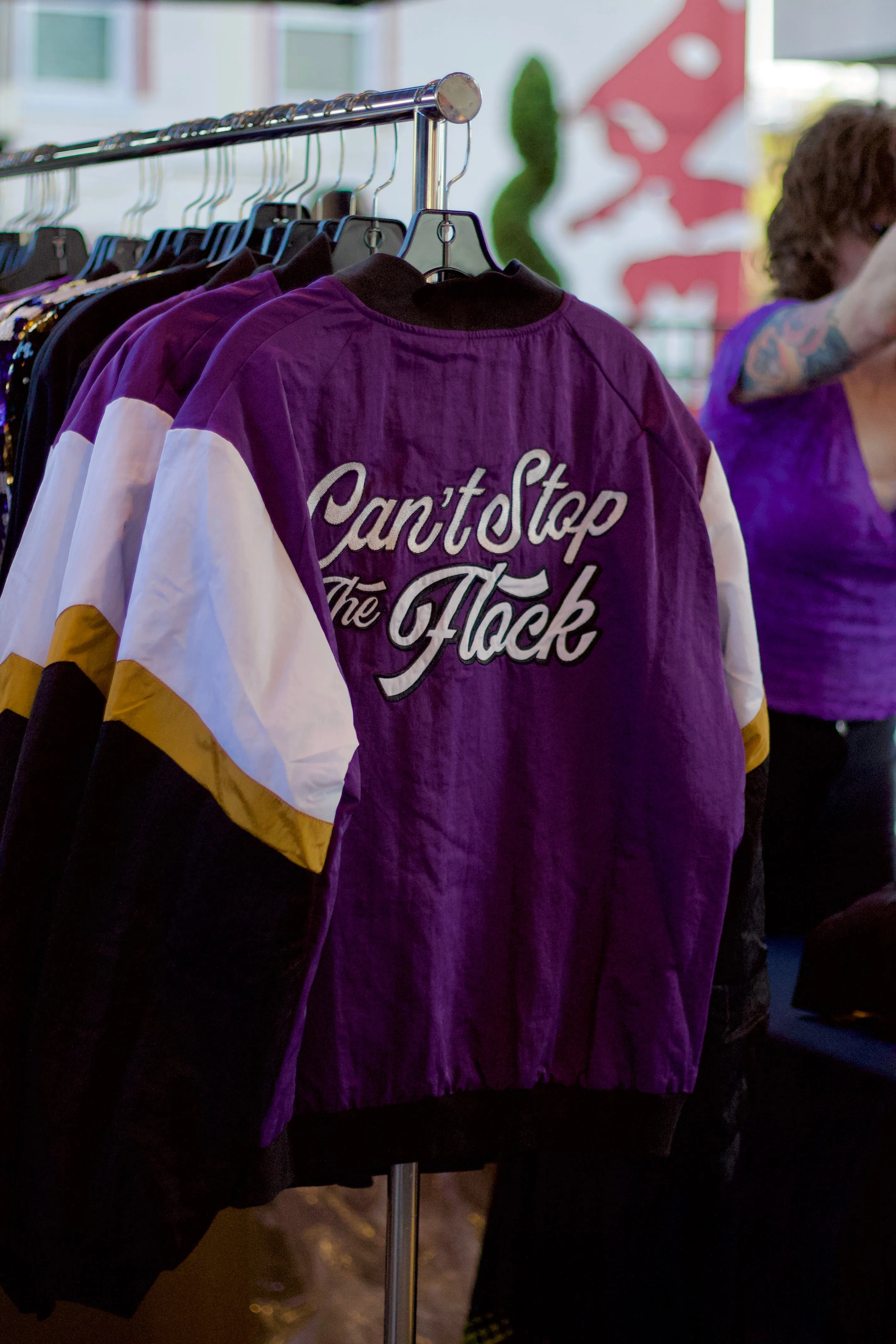 Brightside x R1A Can't Stop the Flock Varsity Jacket sold by Brightside Boutique product image thumbnail 2