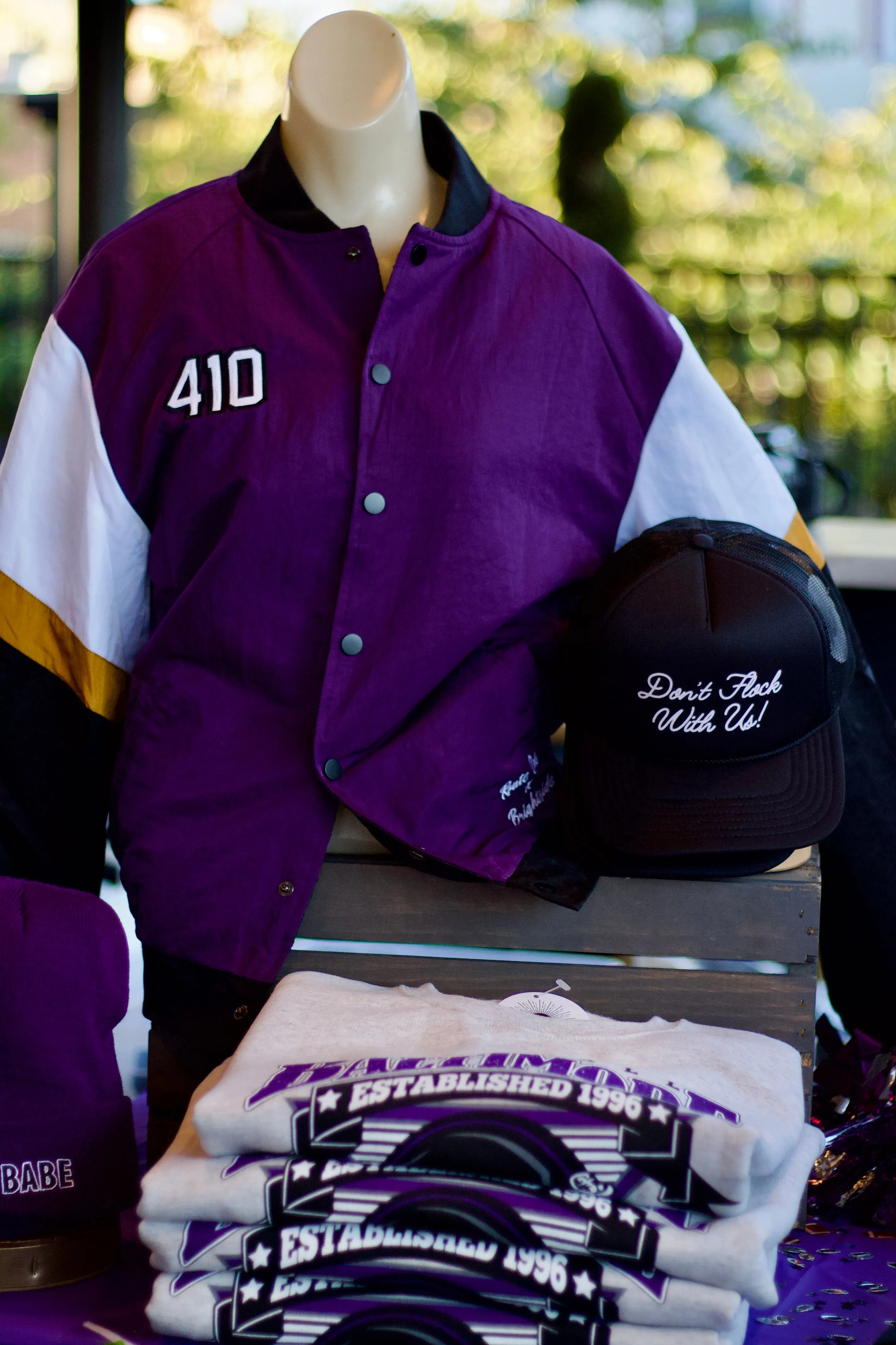 Brightside x R1A Can't Stop the Flock Varsity Jacket sold by Brightside Boutique