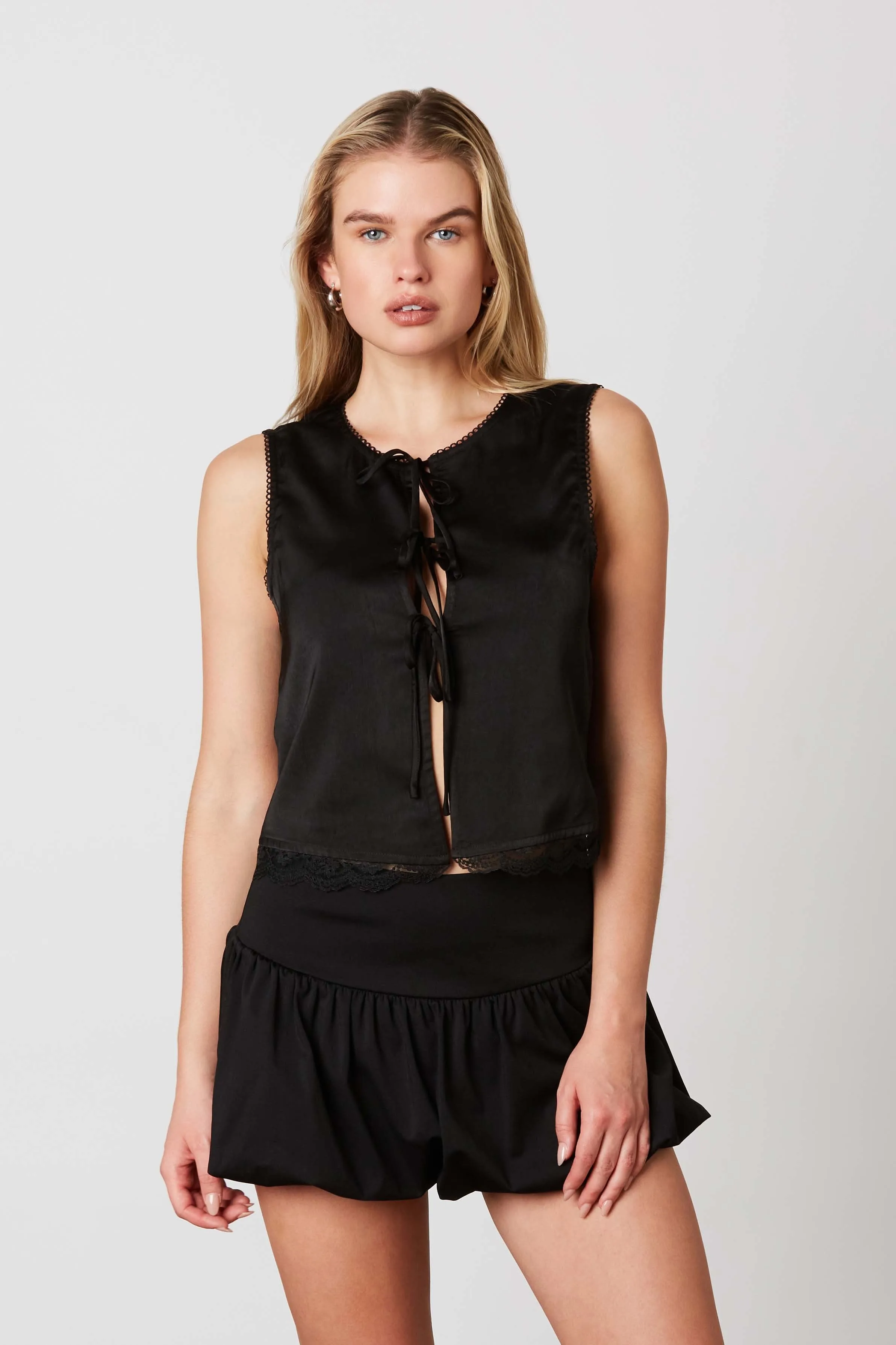 Flirty and Playful Satin Top sold by Brightside Boutique