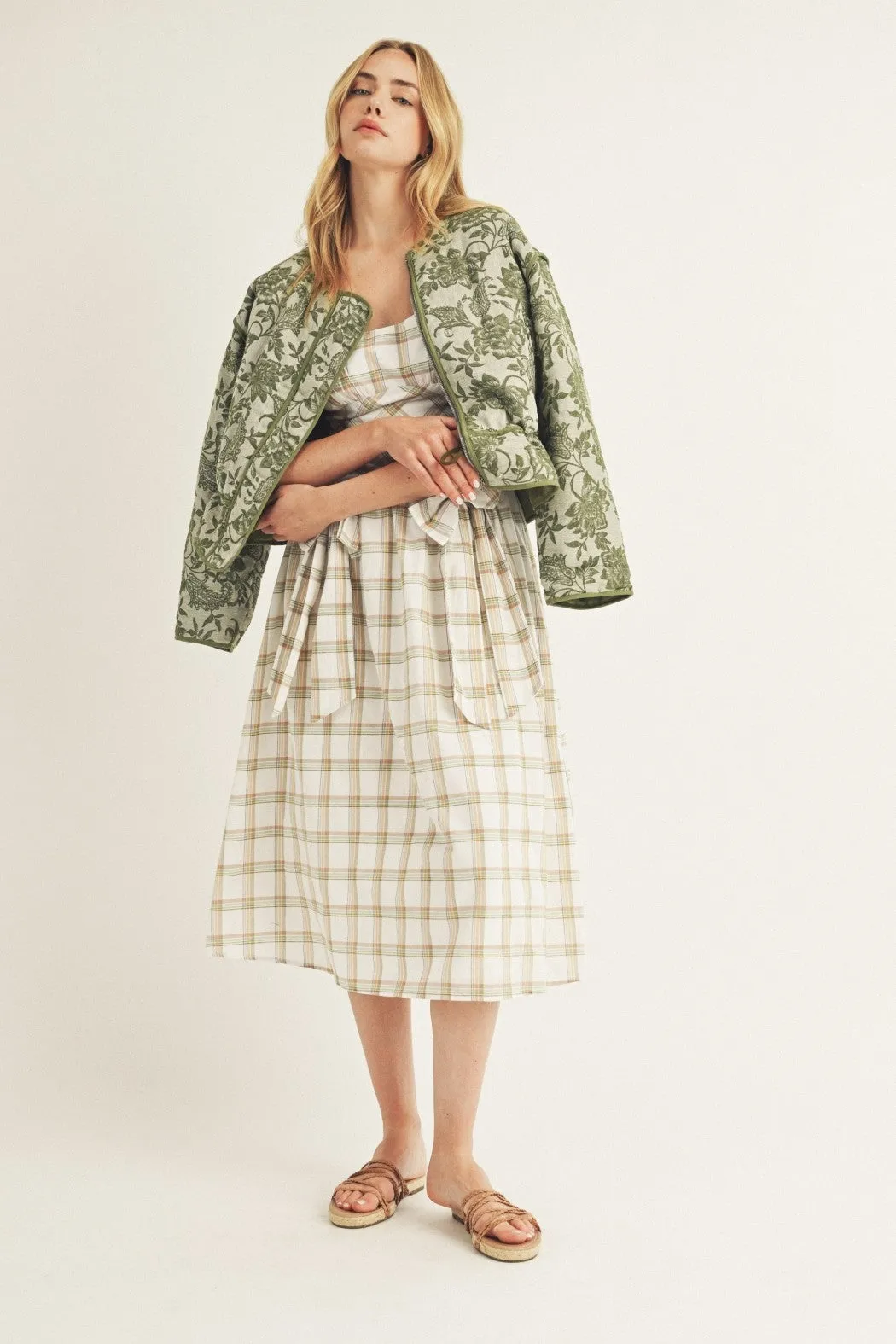 Botanical Quilted Jacket sold by Brightside Boutique product image thumbnail 3