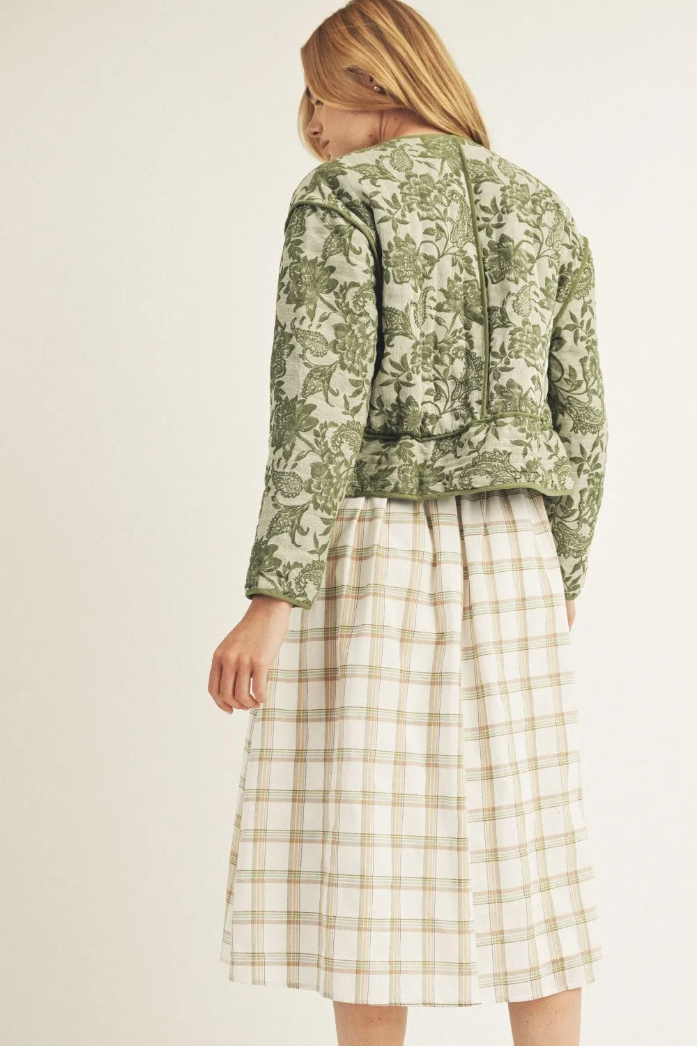 Botanical Quilted Jacket sold by Brightside Boutique product image thumbnail 4