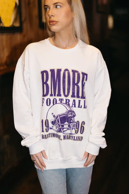 Brightside The Label Bmore Retro Helmet Crewneck sold by Brightside Boutique