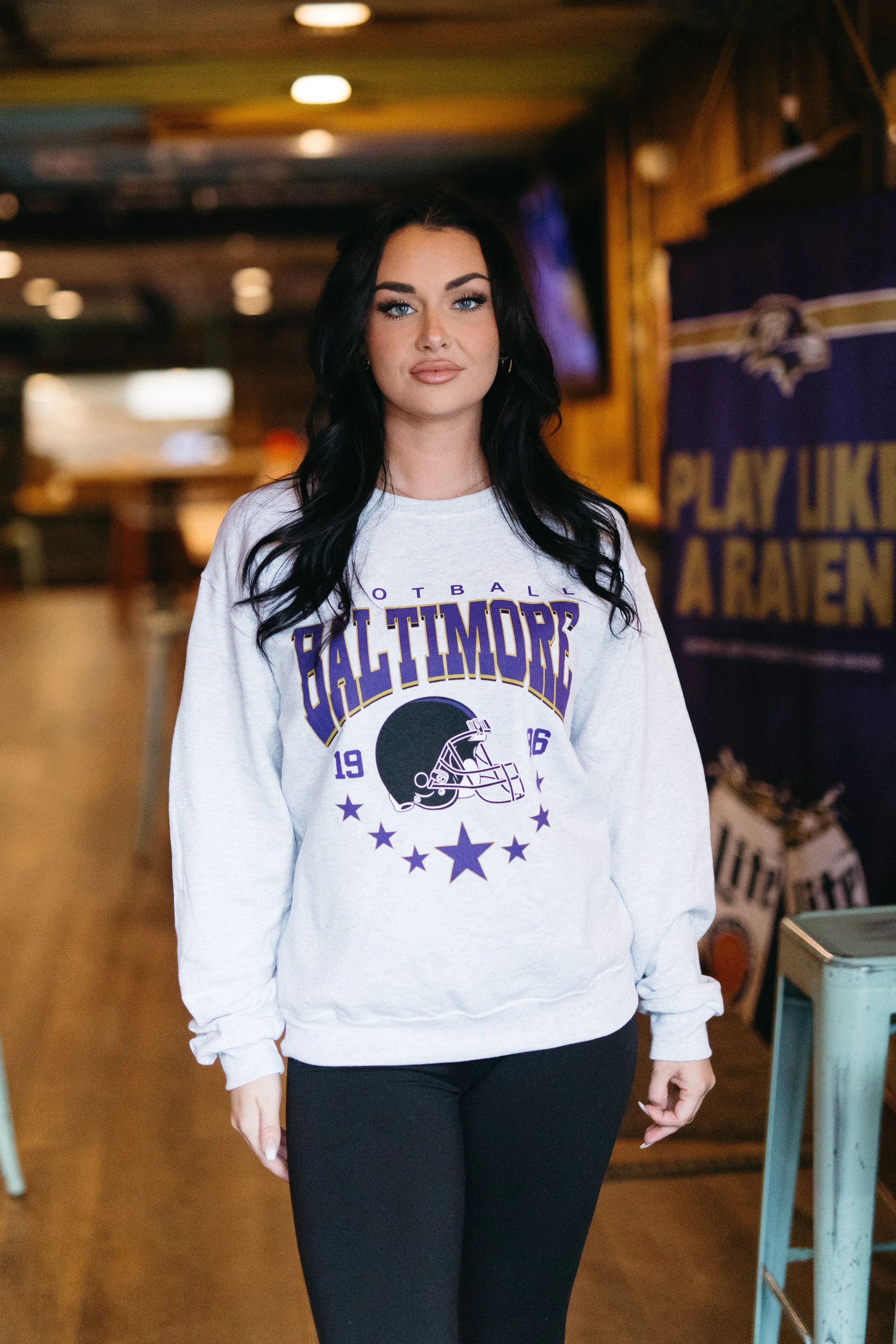 Brightside The Label Football Star Crewneck sold by Brightside Boutique product image thumbnail 2