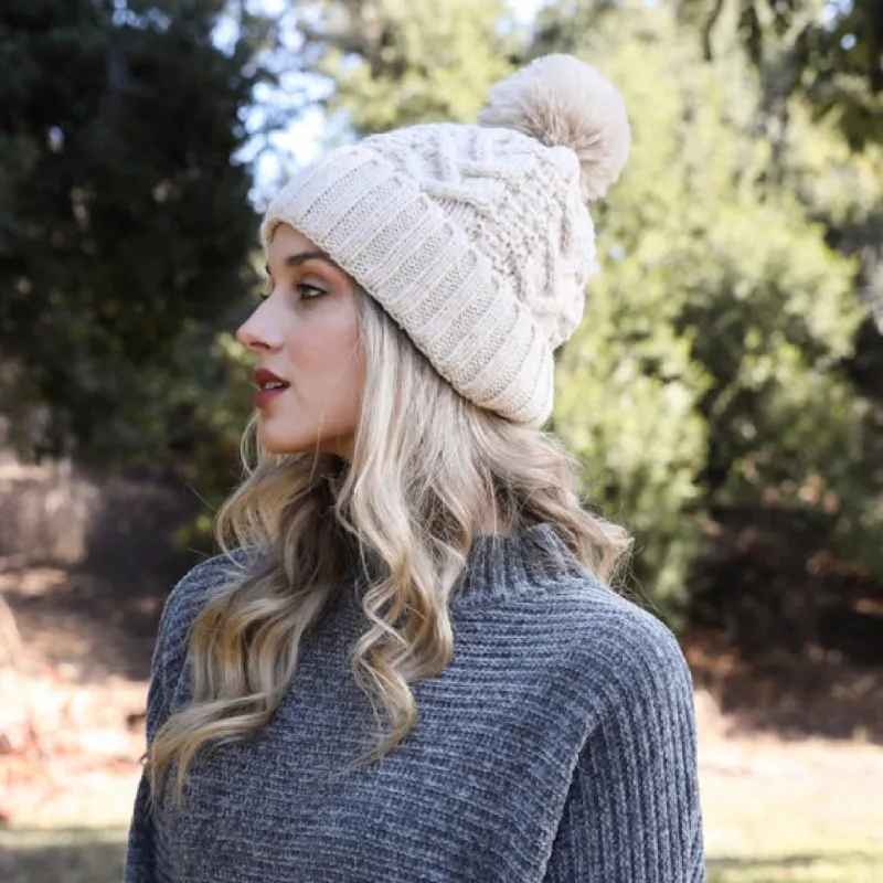 Aspen Ski Pom Beanie sold by Brightside Boutique