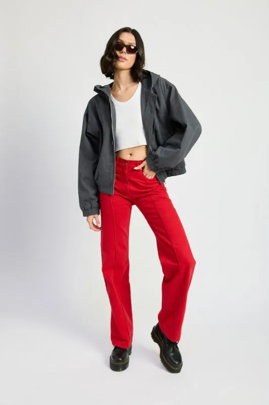 Old School Denim Hoodie sold by Brightside Boutique