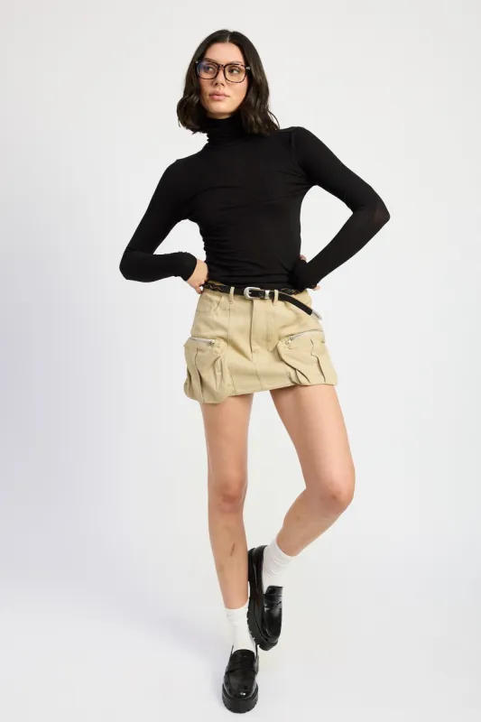 Cargo Cutie Mini Skirt sold by Brightside Boutique