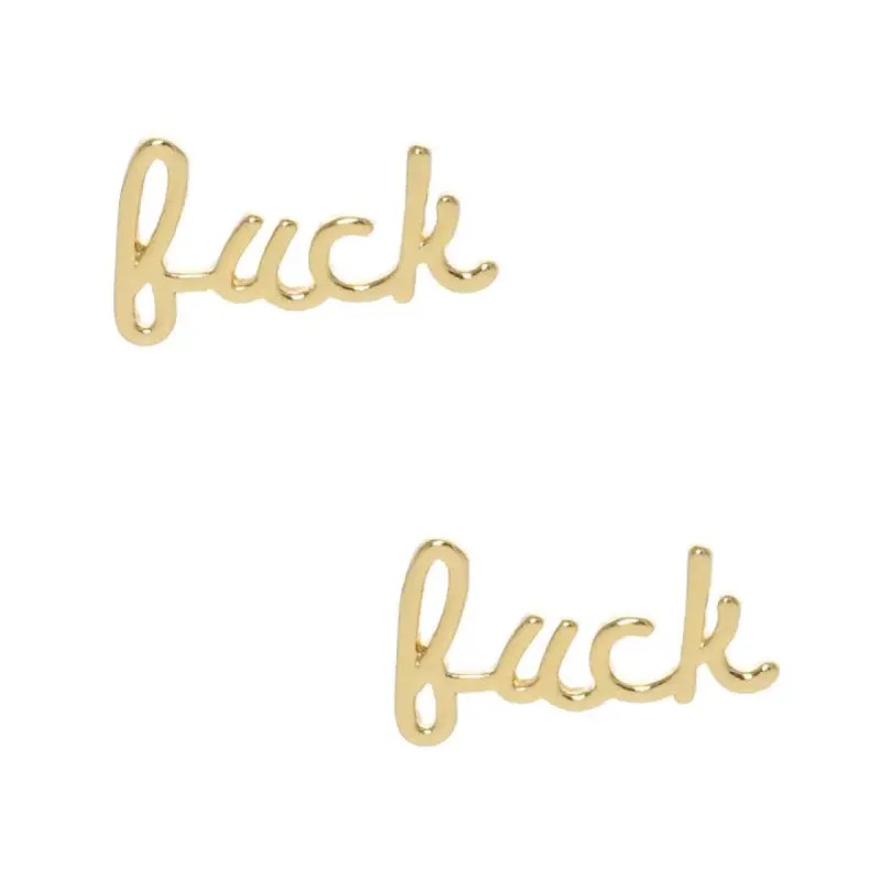 Fuck Stud Earrings sold by Brightside Boutique
