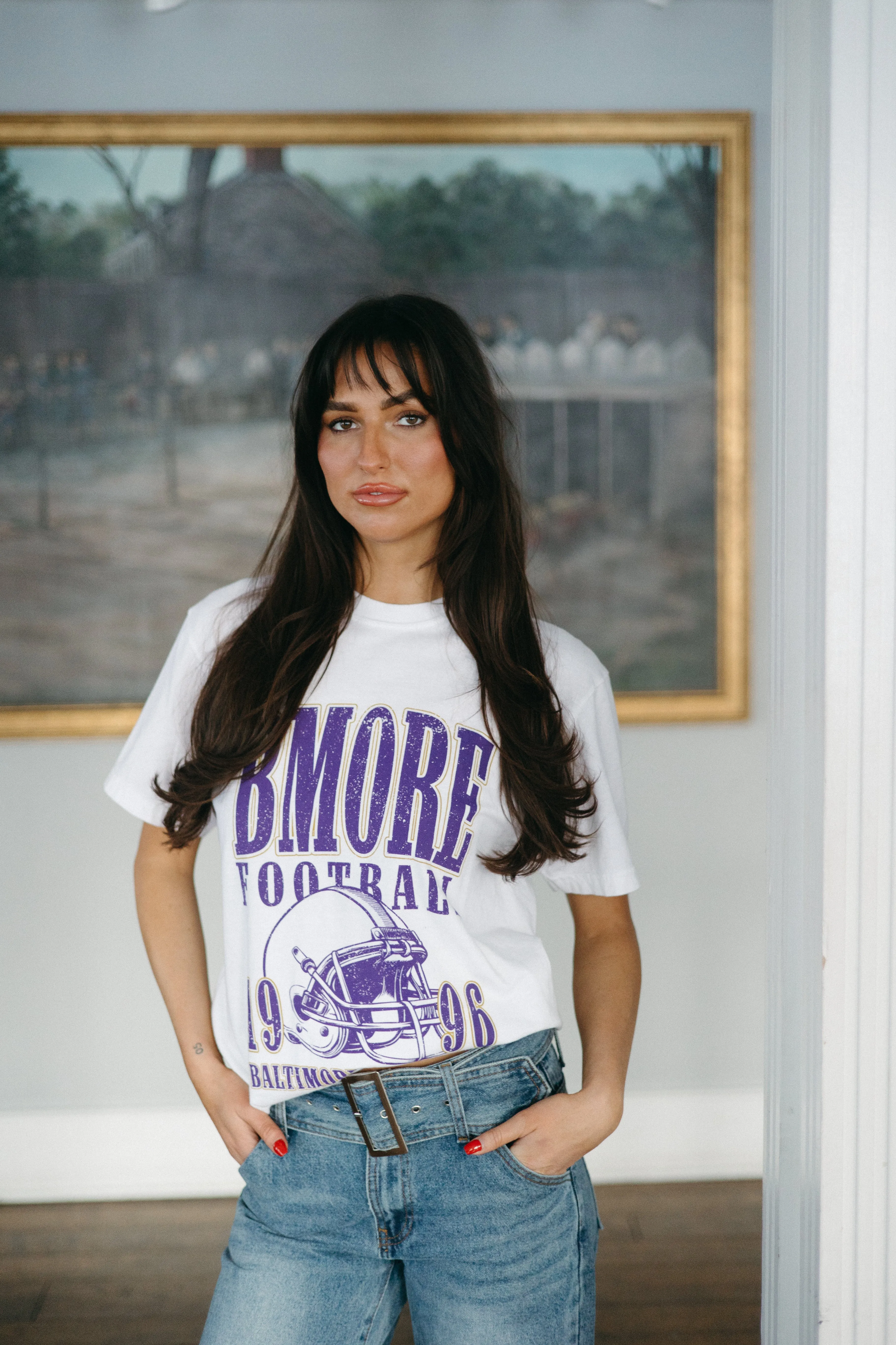 Brightside The Label BMORE Retro Helmet Tee sold by Brightside Boutique