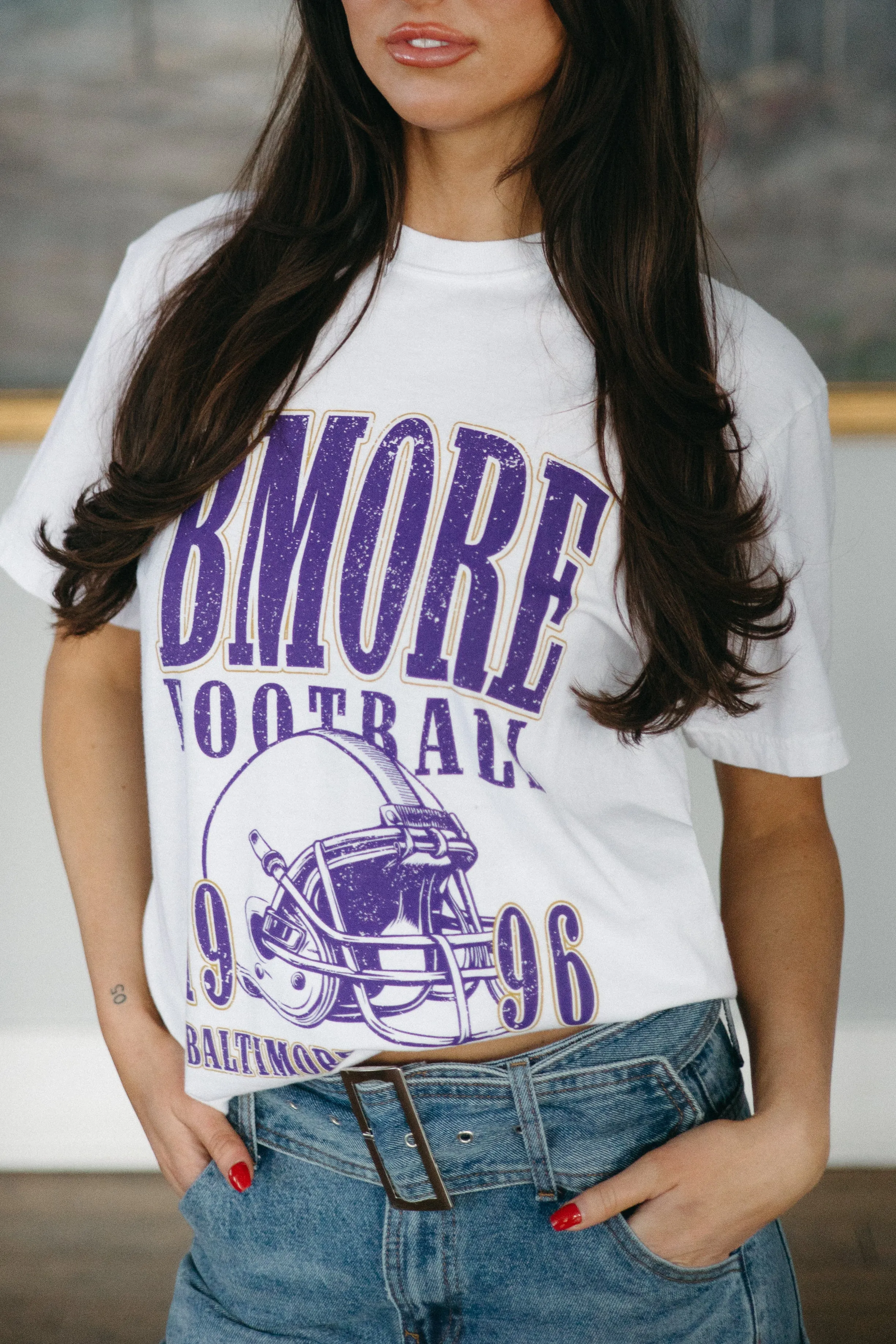 Brightside The Label BMORE Retro Helmet Tee sold by Brightside Boutique product image thumbnail 2