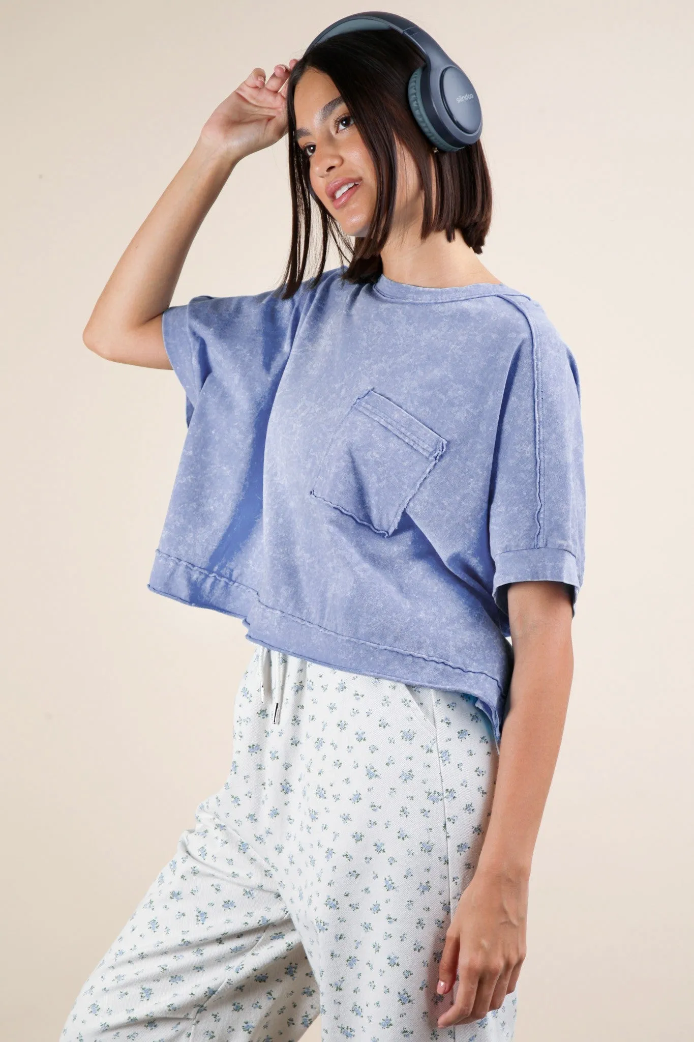 Everyday Oversized Crop Tee sold by Brightside Boutique product image thumbnail 5