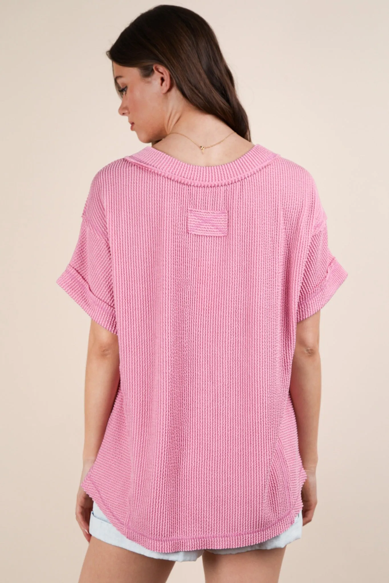 Sunday Soft Ribbed Knit Top sold by Brightside Boutique product image thumbnail 4