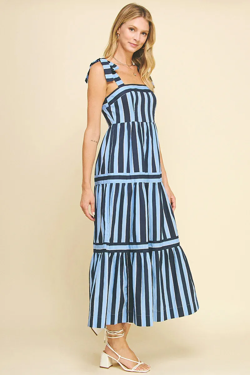 The Nomad Stripe Maxi Dress sold by Brightside Boutique product image thumbnail 2