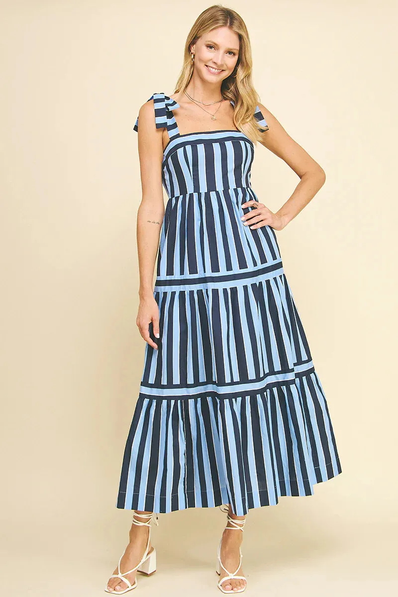 The Nomad Stripe Maxi Dress sold by Brightside Boutique product image thumbnail 5