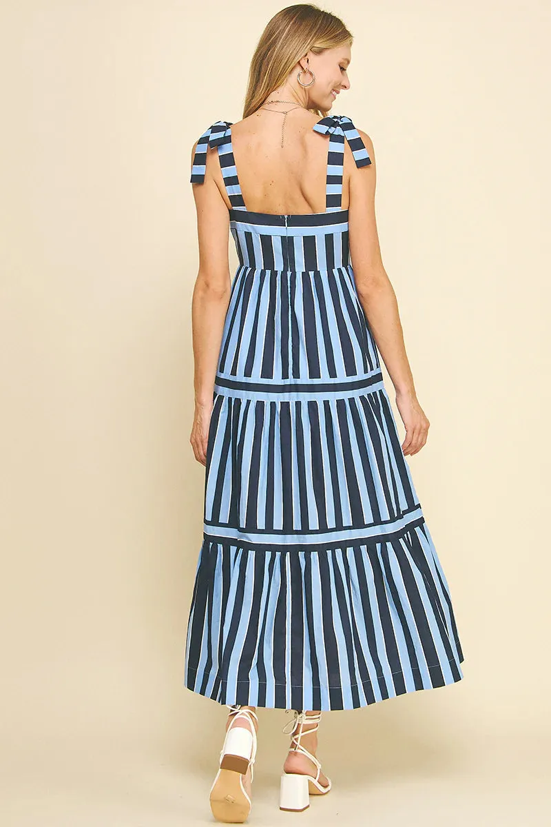 The Nomad Stripe Maxi Dress sold by Brightside Boutique product image thumbnail 4