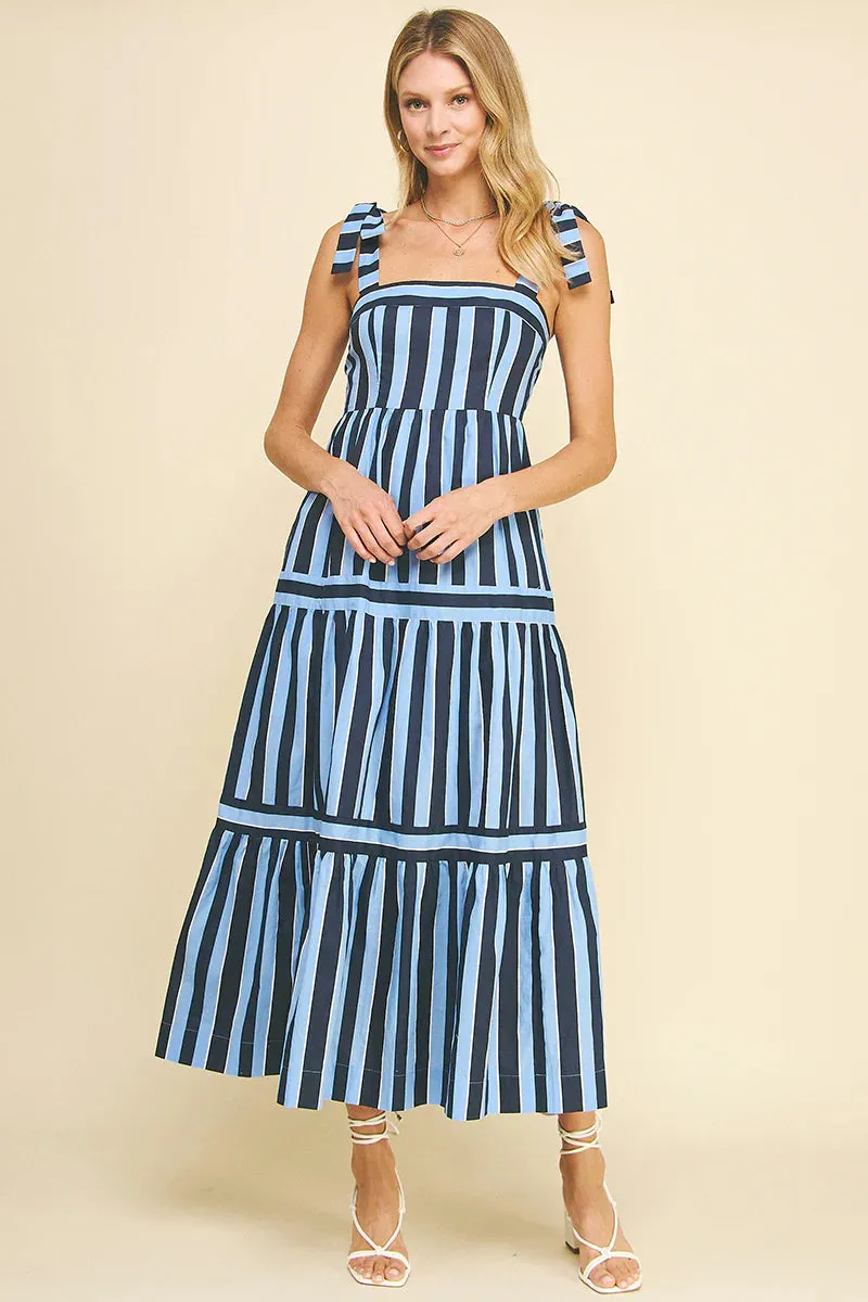 The Nomad Stripe Maxi Dress sold by Brightside Boutique product image thumbnail 3