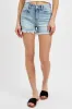 Uptown Rise Denim Shorts sold by Brightside Boutique