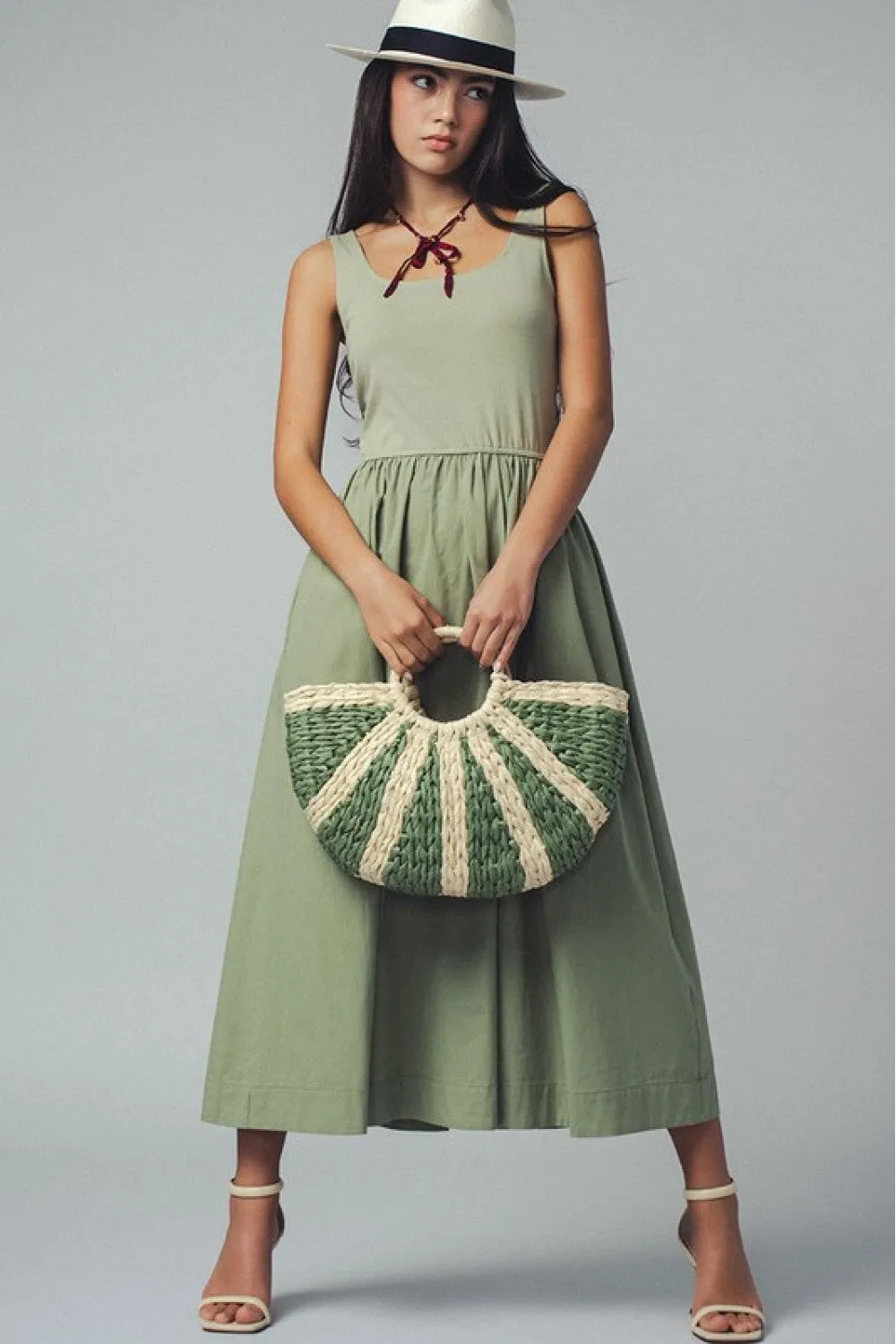 Evergreen Elegance Midi Dress sold by Brightside Boutique product image thumbnail 3