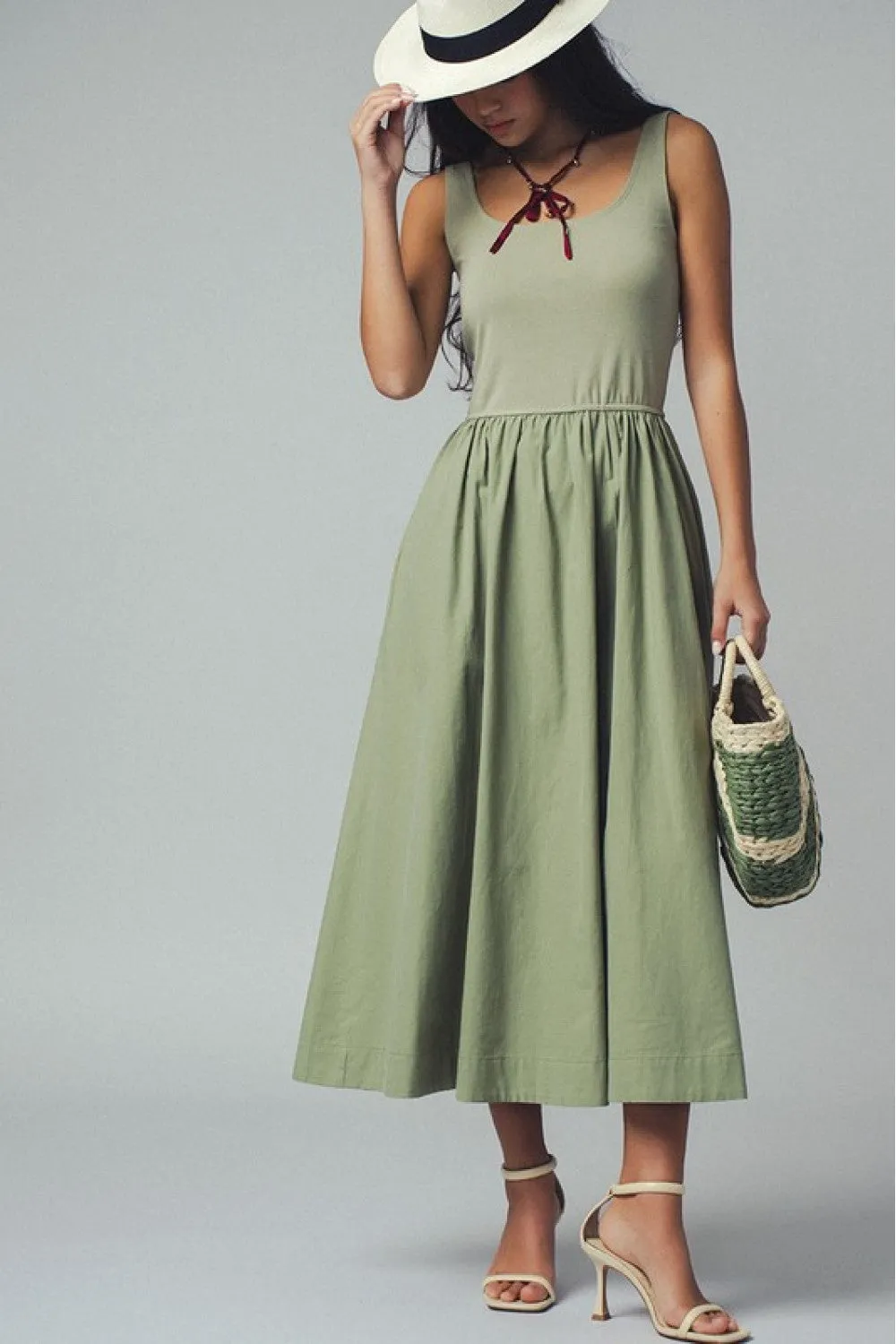 Evergreen Elegance Midi Dress sold by Brightside Boutique product image thumbnail 2