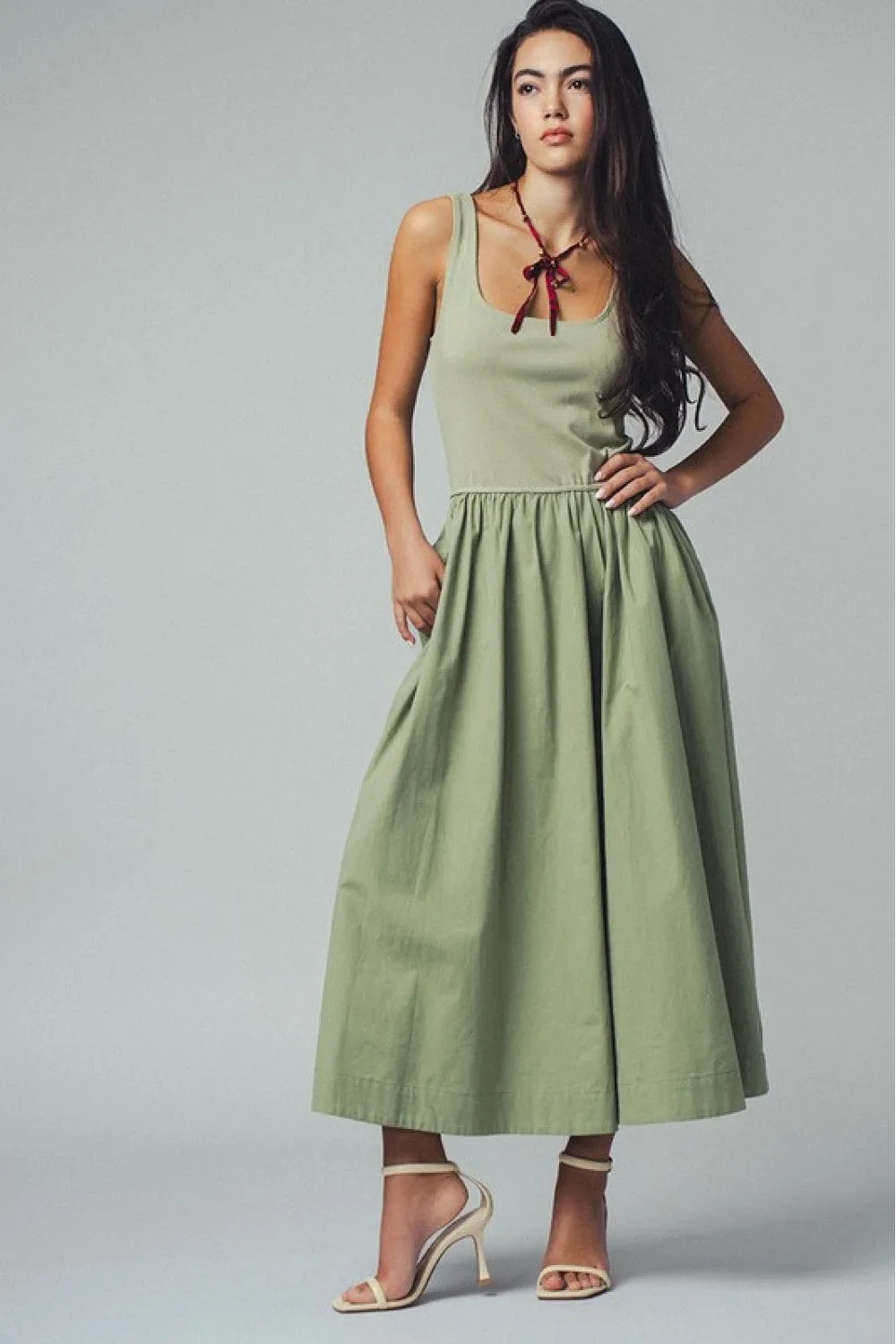 Evergreen Elegance Midi Dress sold by Brightside Boutique product image thumbnail 4