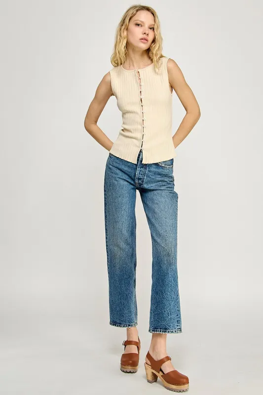 EasyFit Button Tank sold by Brightside Boutique