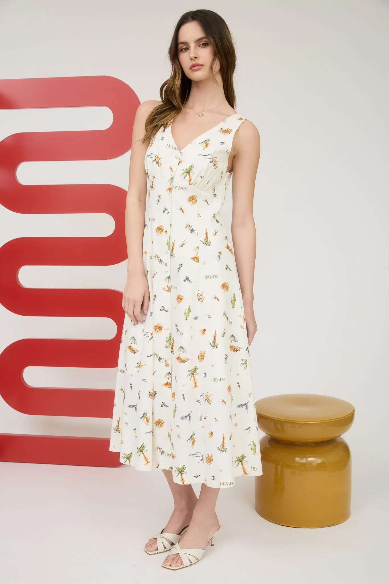 Beachbound Midi Dress sold by Brightside Boutique product image thumbnail 3
