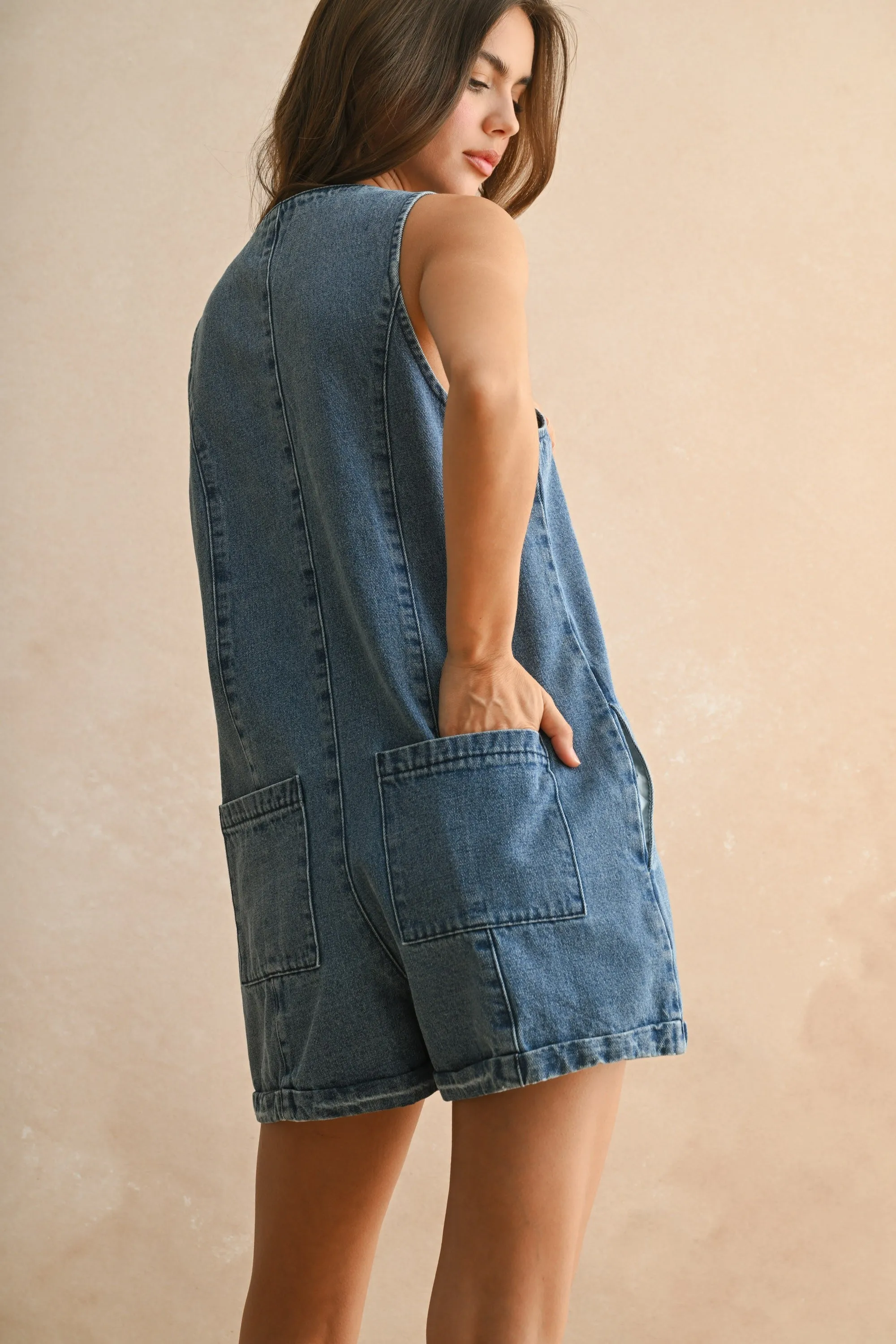 Rivet & Roll Romper sold by Brightside Boutique product image thumbnail 4