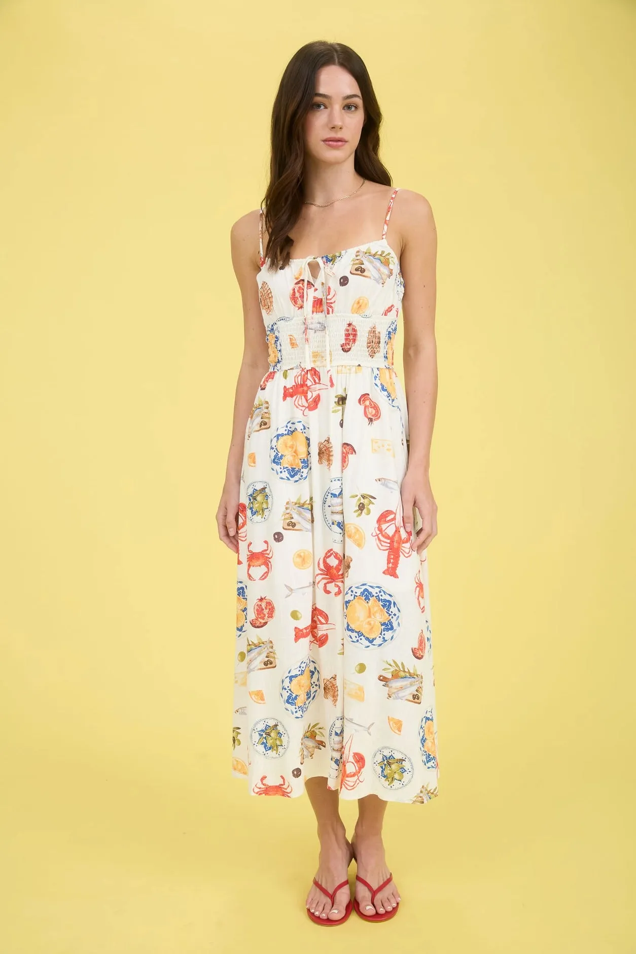 The Seaside Soirée Midi Dress sold by Brightside Boutique product image thumbnail 2