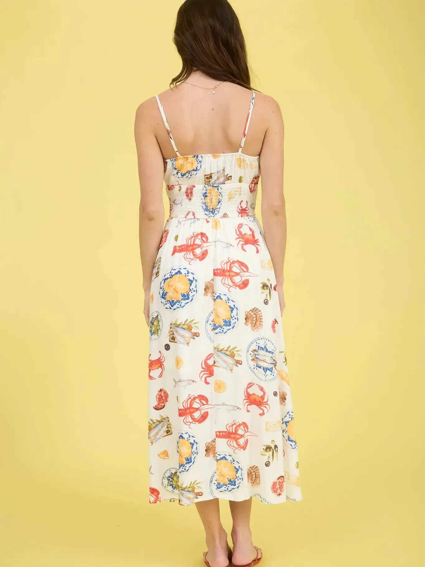 The Seaside Soirée Midi Dress sold by Brightside Boutique product image thumbnail 5