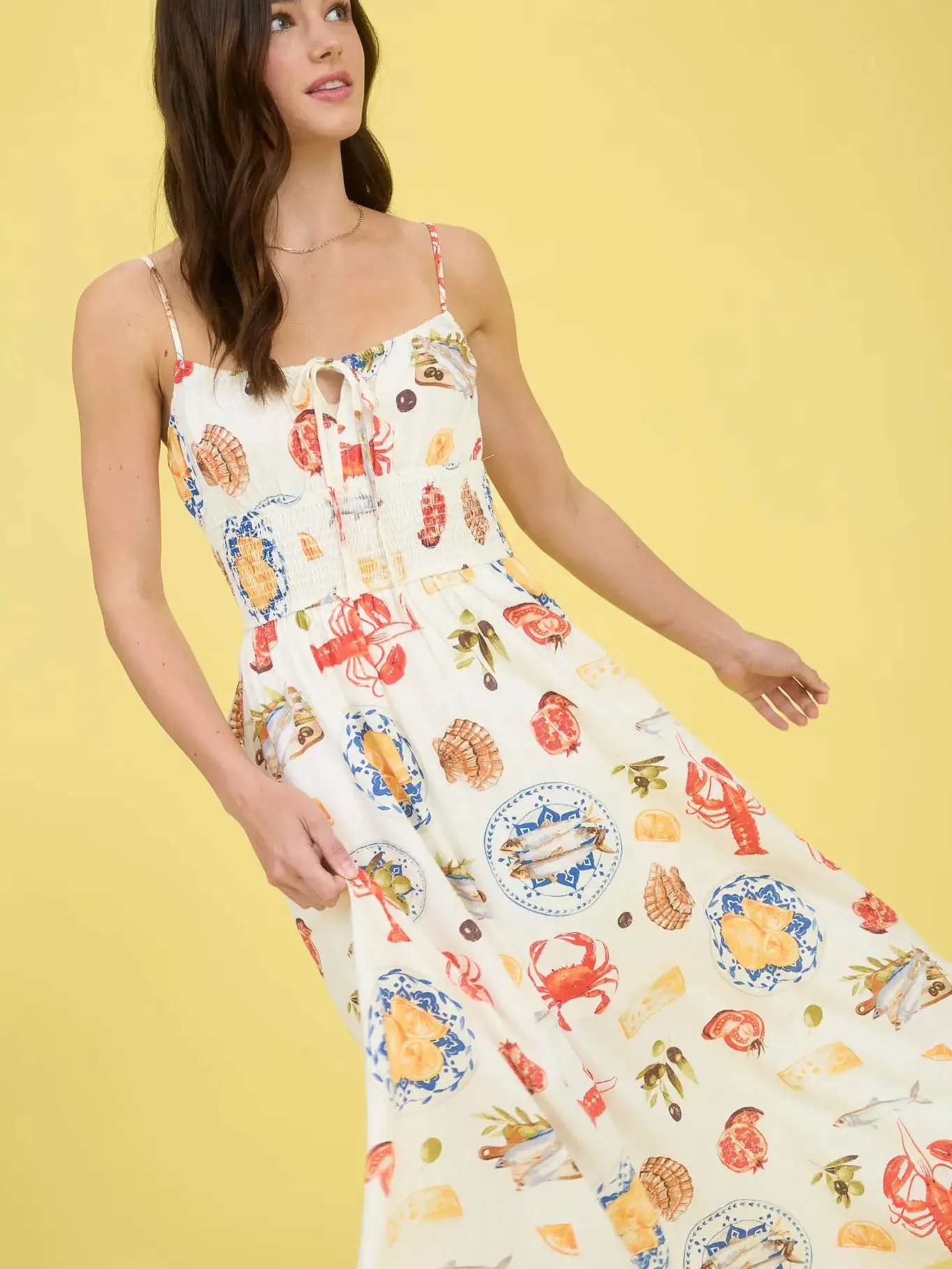 The Seaside Soirée Midi Dress sold by Brightside Boutique product image thumbnail 4