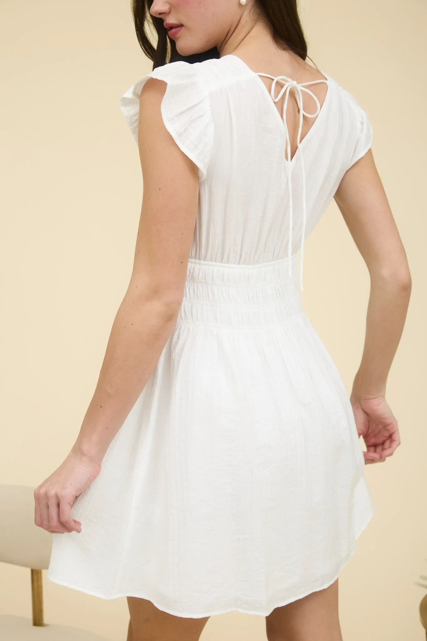 The Rosalie Ruffle Mini Dress sold by Brightside Boutique product image thumbnail 3