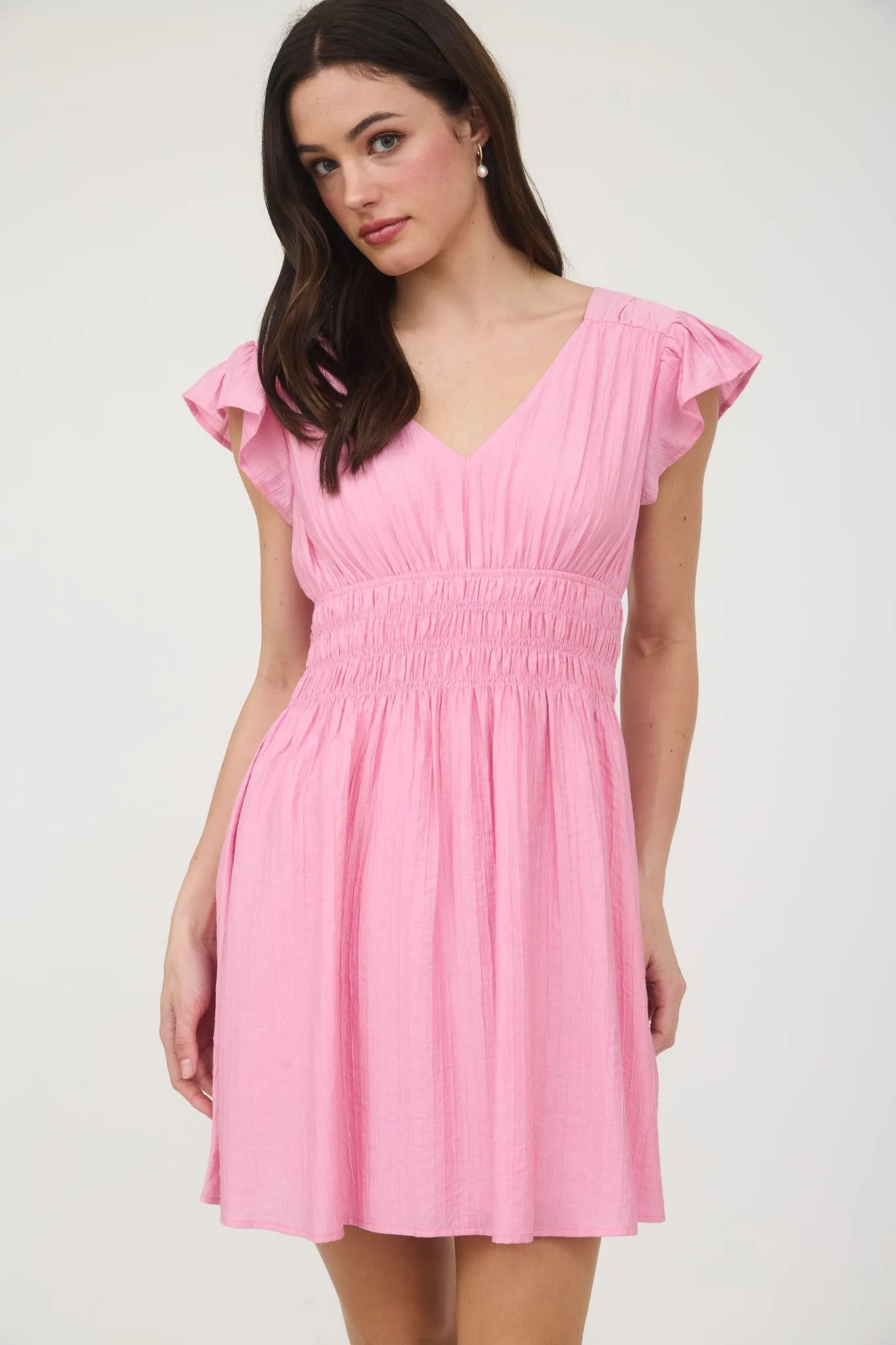 The Rosalie Ruffle Mini Dress sold by Brightside Boutique product image thumbnail 2