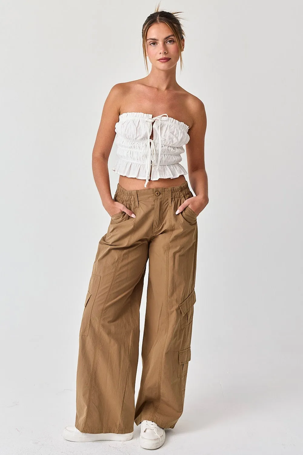 The Aurora Ruffle Cropped Top sold by Brightside Boutique product image thumbnail 4