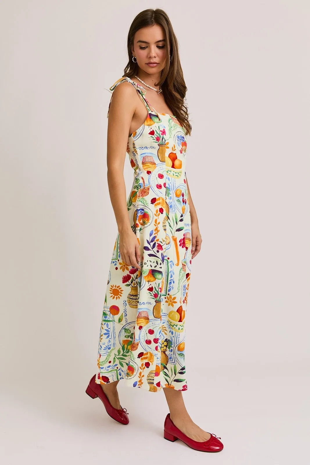Catch the Breeze Midi Dress sold by Brightside Boutique