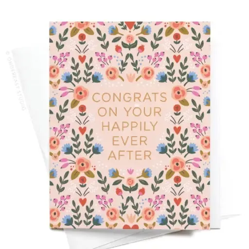Congrats On Your Happily Ever After Wedding Card sold by Brightside Boutique product image thumbnail 2