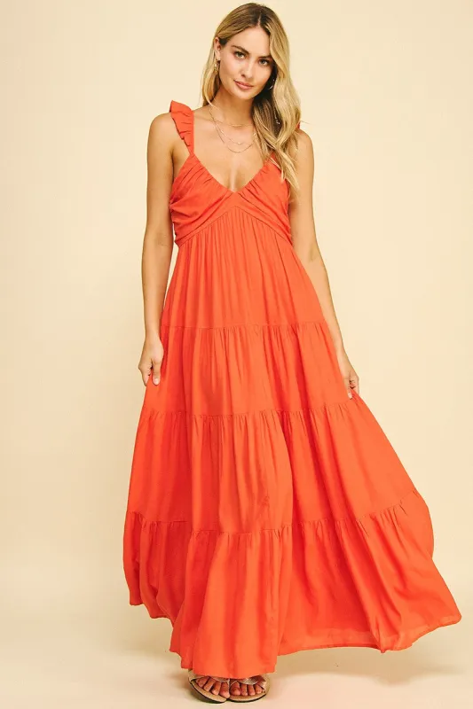 Vivienne Cascade Maxi Dress sold by Brightside Boutique