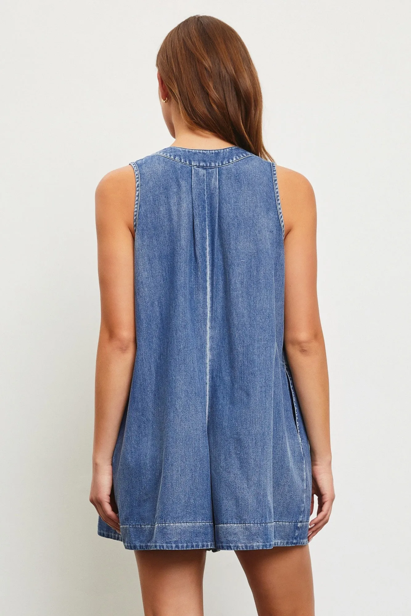Riverside Denim Romper sold by Brightside Boutique product image thumbnail 5