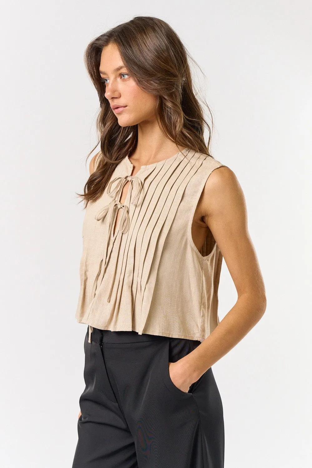 Wrap ‘n’ Pleat Tank Top sold by Brightside Boutique product image thumbnail 5