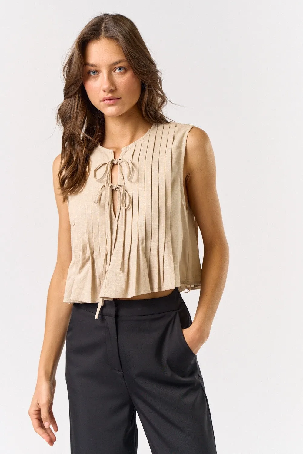 Wrap ‘n’ Pleat Tank Top sold by Brightside Boutique