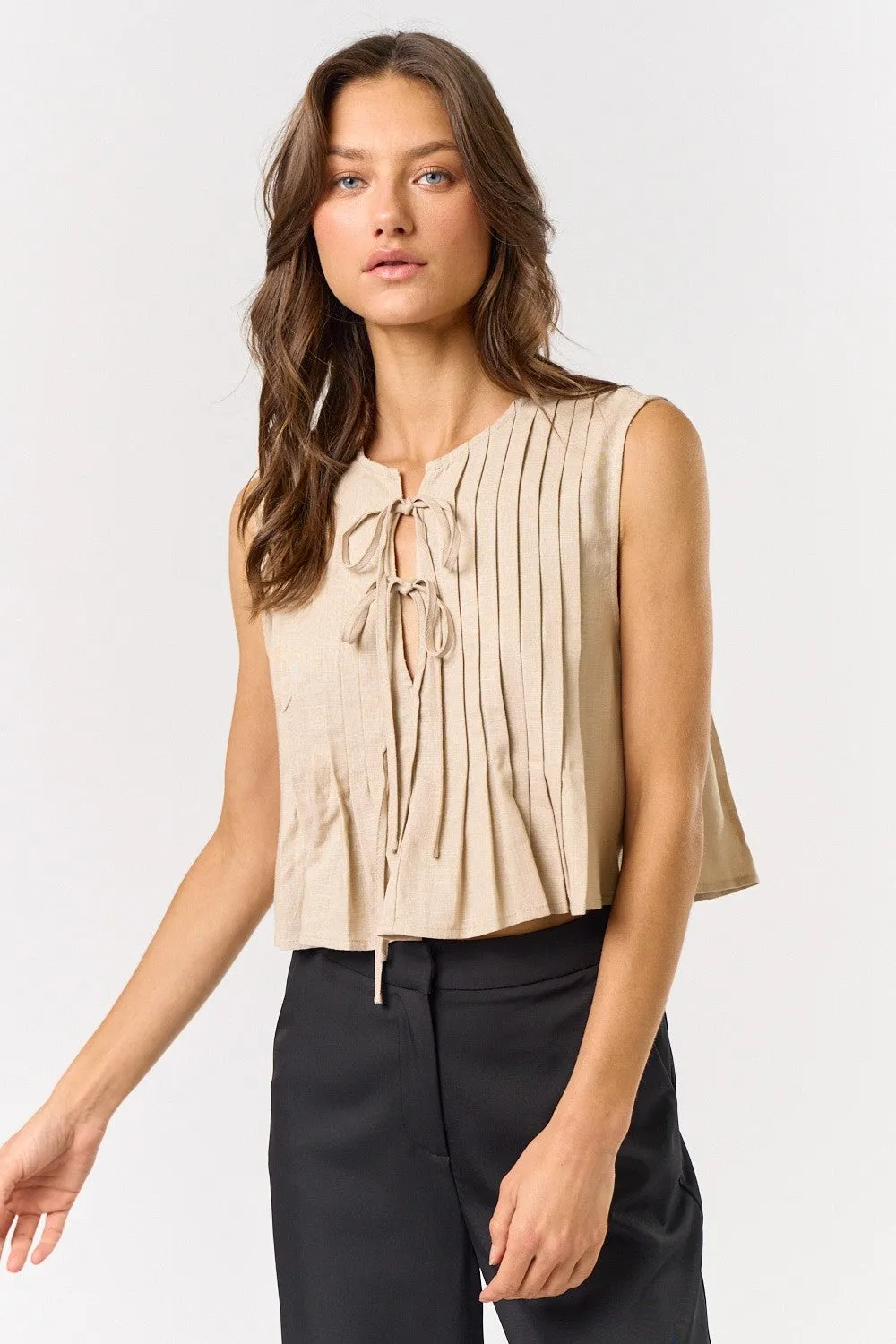 Wrap ‘n’ Pleat Tank Top sold by Brightside Boutique product image thumbnail 4